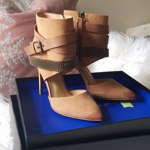 Joe's Angie leather ankle cuff pump